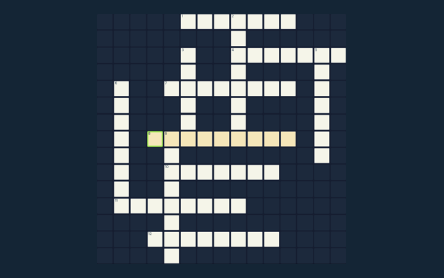 Crossword game board